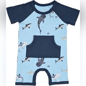 Kyte Baby Shark Romper 🦈🩵